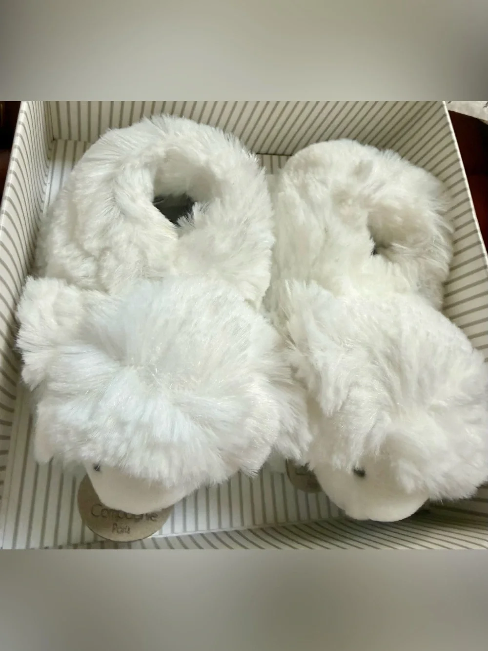 Doudou et Compagnie Paris Plush Rattle Baby Lamb Botties 0-6 Mo Baby Gift~New